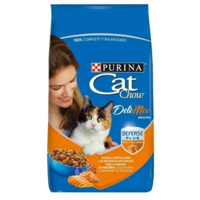 Cat Chow Adultos Delimix Salmón, Carne Y Pollo Alimento Seco Gato 8 Kg