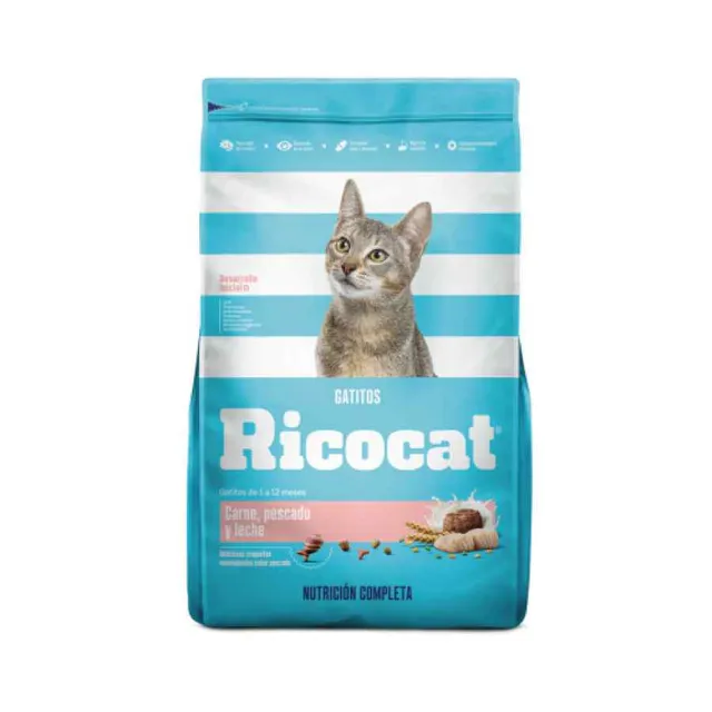 Ricocat Gatitos Carne, Pescado Y Leche Alimento Seco Gato 1 Kg
