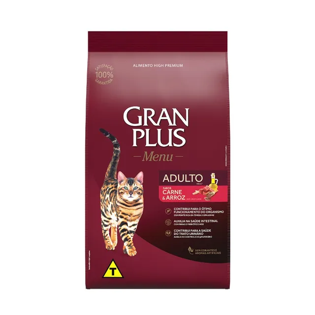 Gran Plus Menu Gato Adulto Carne Y Arroz 10 Kg