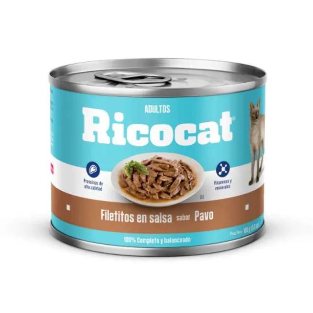 Ricocat Pavo Adulto Filetitos En Salsa Lta X 5.64 Oz 159 g