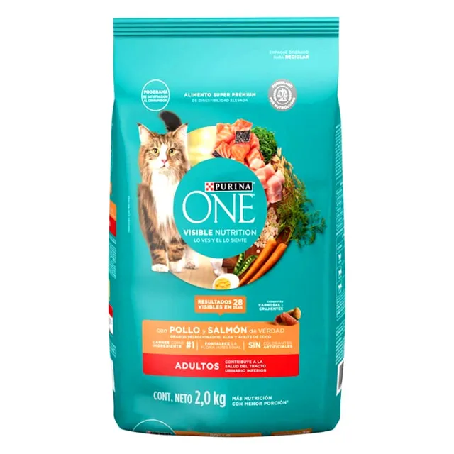 One Gato Adulto Salmon Alimento Seco Gato
