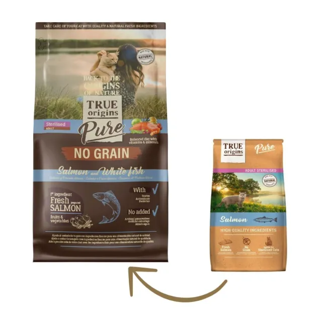 True Origins Pure Cat Adult Sterilized Salmon Grain free 2 Kg