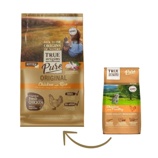 True Origins Pure Cat Kitten Chicken Poultry 2 Kg
