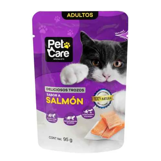 Pet Care Pouches Gato Sabor Salmón 95g