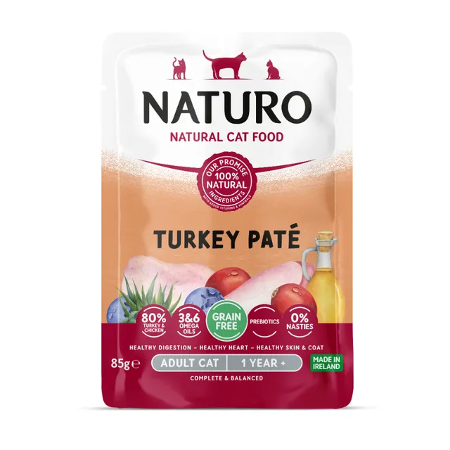 Naturo Paté de Pavo para gato adulto (1 año en adelante)