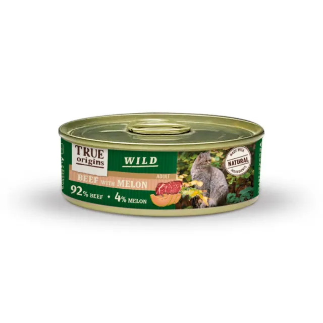 True Origins Wild Adulto Ternera Y Melón Lata 85 Gr