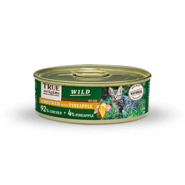 True Origins Wild Kitten Pollo Y Piña Lata 85 Gr
