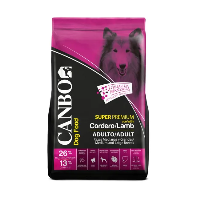 Canbo Adulto Cordero Razas Med/Gran Alimento Seco Perro 3 Kg