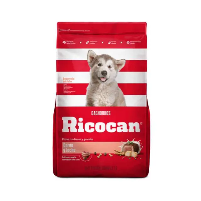 Ricocan Carne Y Leche Cachorros Razas Medianas Y Grandes Alimento Seco Perro 3 Kg