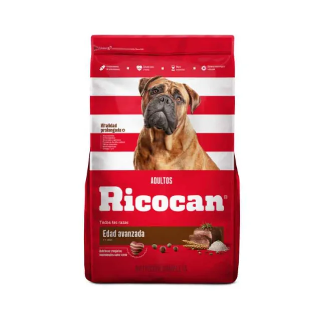 Ricocan Edad Avanzada Adultos 7+ Todas Las Razas Alimento Seco Perro 3 Kg