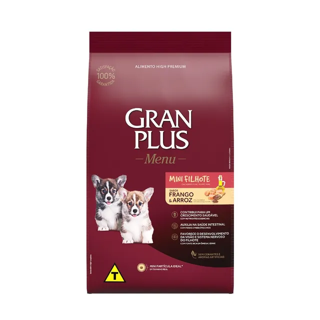 Gran Plus Menu Cachorro Perro Pequeño Mini Pollo Y Arroz 10 Kg