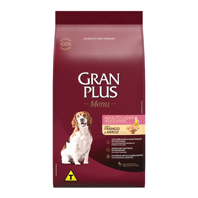 Gran Plus Menu Perro Adulto Light Pollo Y Arroz 15Kg