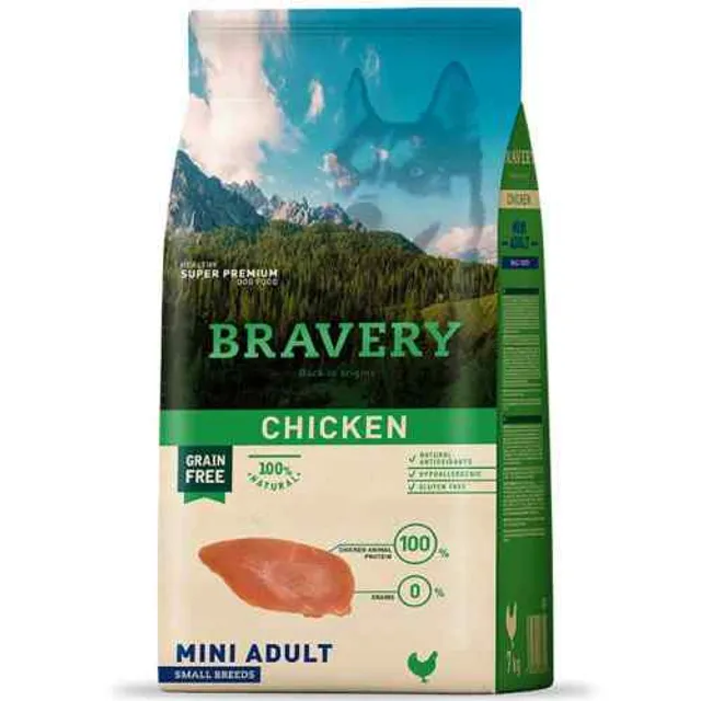 Bravery Chicken Mini Adult Small Breeds Alimento Seco Perro 2 Kg