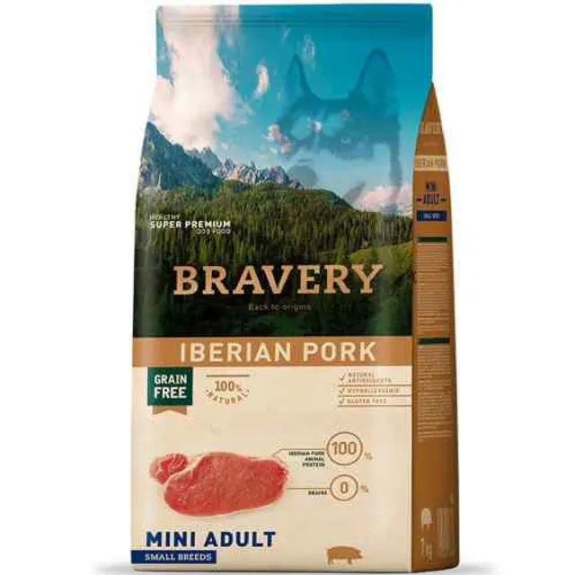 Bravery Iberian Pork Mini Adult Small Breeds Alimento Seco Perro 2 Kg