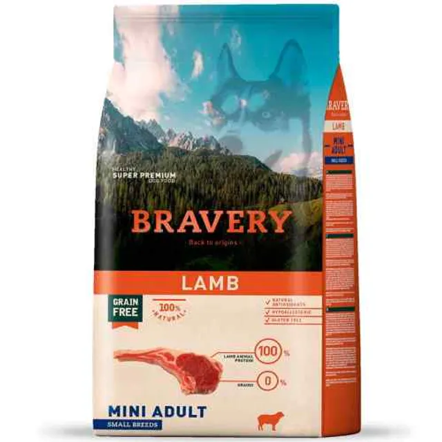 Bravery Cordero Mini Adult Small Breeds Alimento Seco Perro 7 Kg