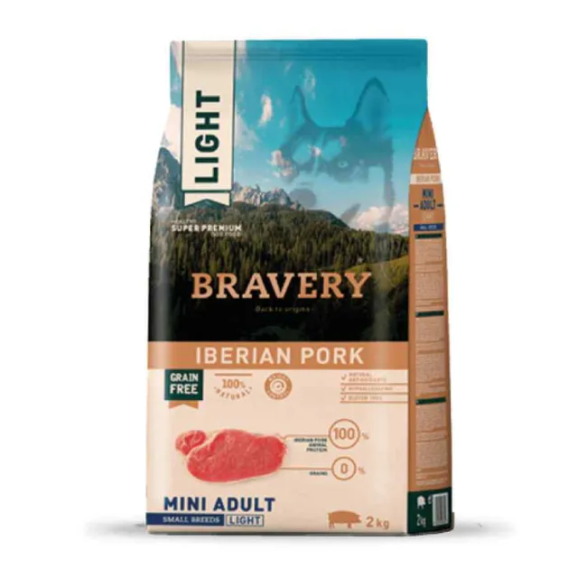 Bravery Light Iberian Pork Mini Adult Small Breeds Alimento Seco Perro 2 Kg