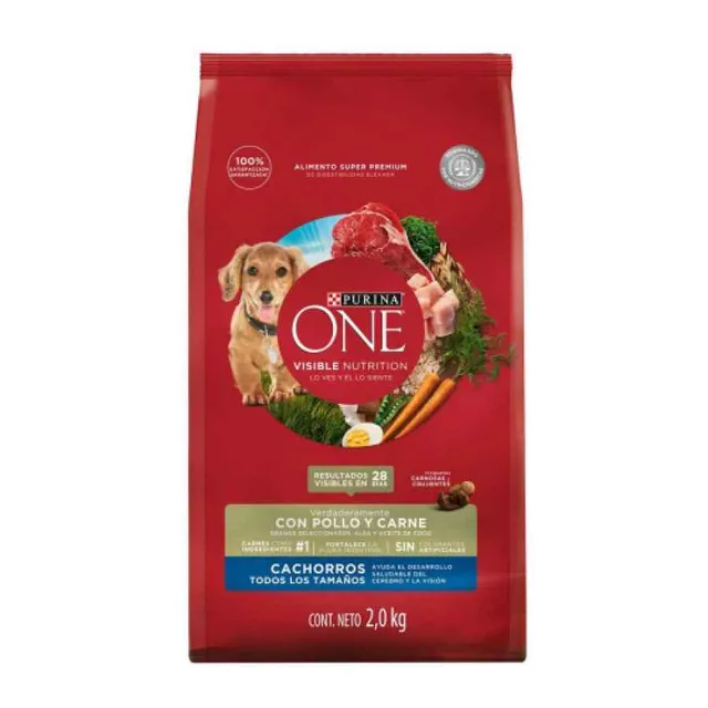 One Cachorros Todos Los Tamaños Carne Alimento Seco Perro 6 Kg