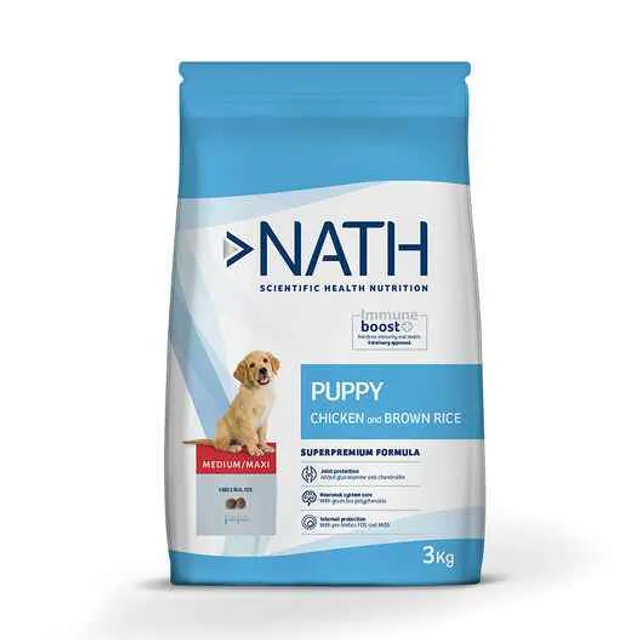 Nath Dog Puppy Medium Maxi Alimento Seco Perro 3 Kg