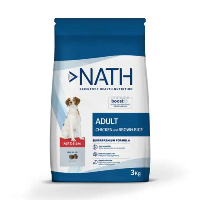 Nath Dog Adult Medium Alimento Seco Perro 3 Kg