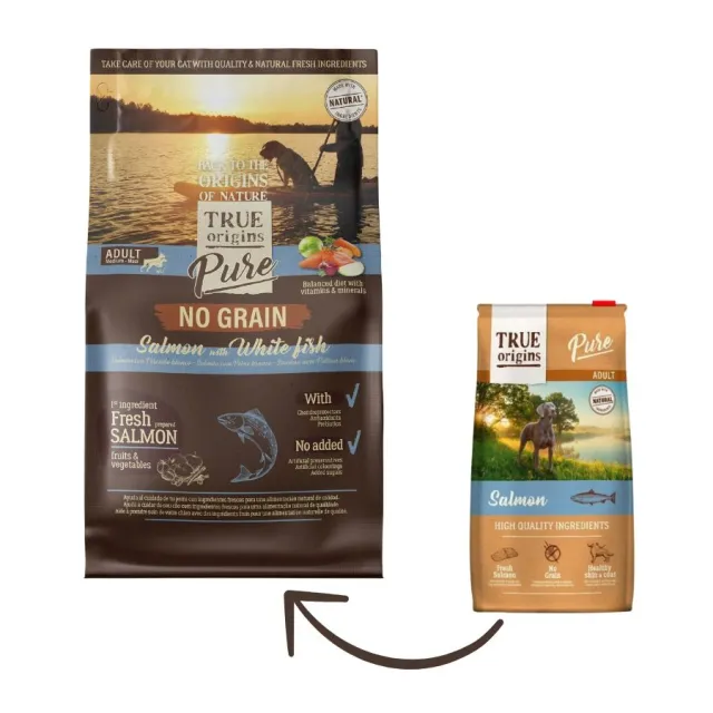 True Origins Pure Dog Adult Salmon Grain free 3 Kg