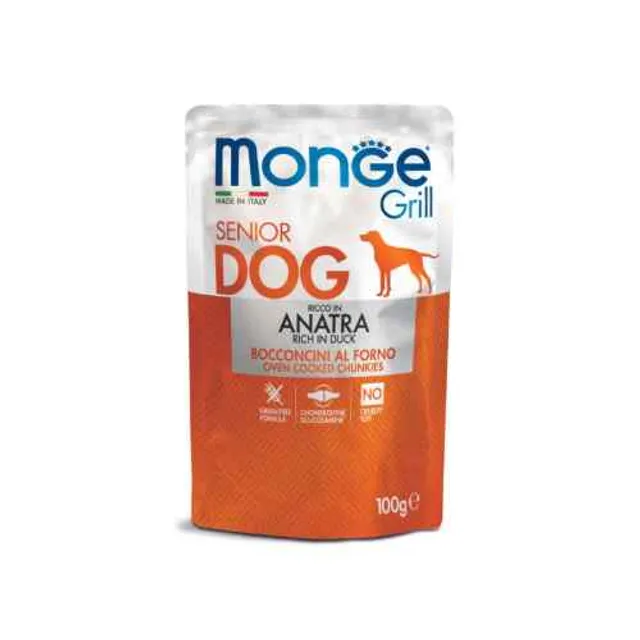 Monge Canine Grill Senior Pato Sobre 100 gr