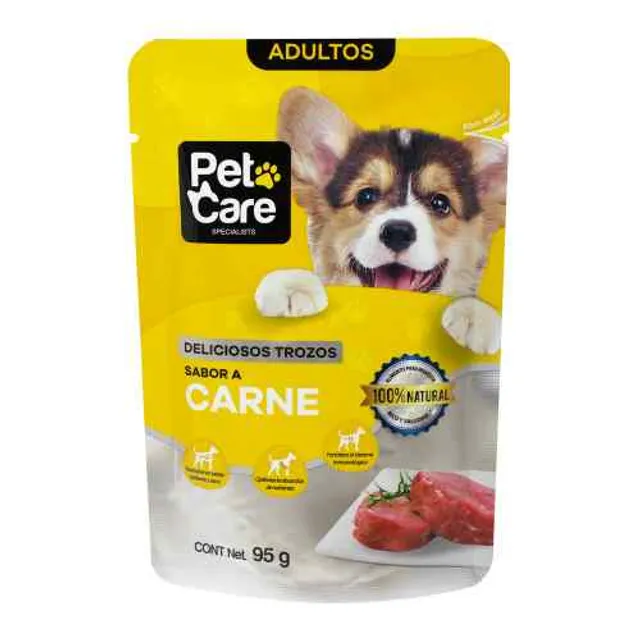 Pet Care Pouches Perro Sabor A Carne 95gr