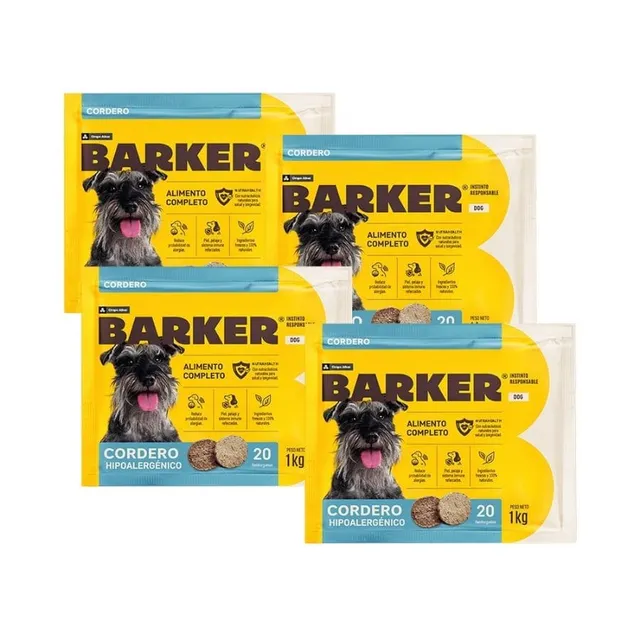 Combo barker hamburguesas de cordero 4 bolsas x 1 kg (20 unidades por bolsa)