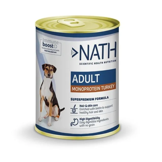 Nath Dog Adult Mono Protein Only Meat Turkey 400 G
