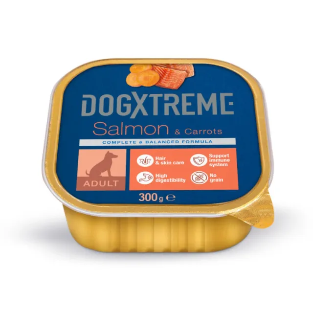 Dogxtreme Adulto Salmón Y Zanahorias Tarrina 300 G