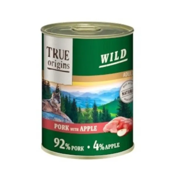 True Origins Wild Adulto Cerdo Y Manzana Lata 400 Gr