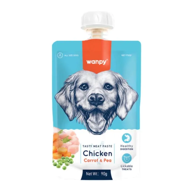 Wanpy Tasty Meat Paste Pollo Con Zanahorias Y Guisantes