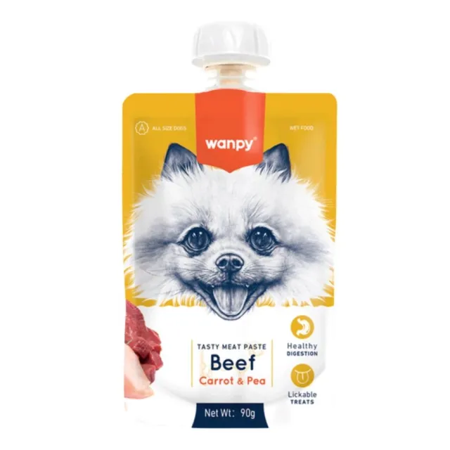 Wanpy Tasty Meat Paste Carne Con Zanahorias Y Guisantes