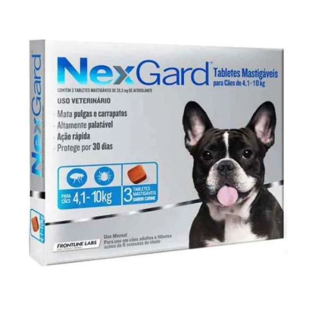 Nexgard 28.3mg (4.1 a 10kg) 3 tabletas