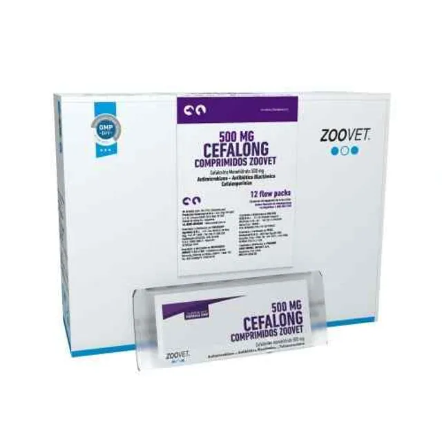 Zoovet Cefalong Antibiótico 500mg Blister