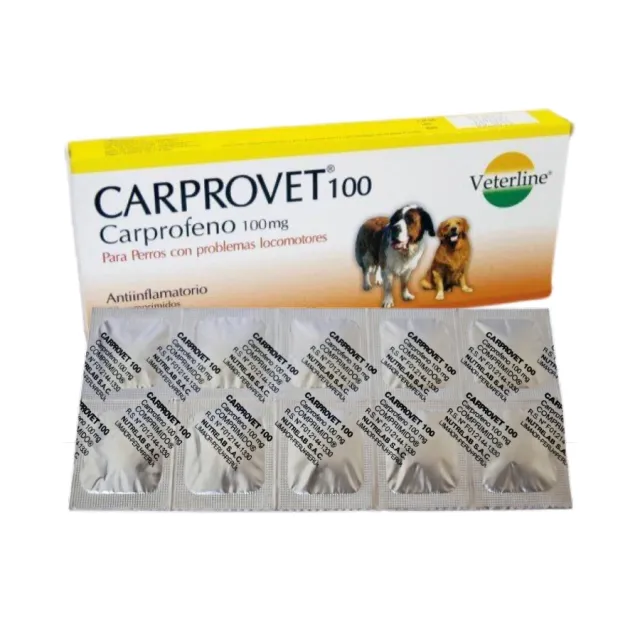 Carprovet/ Carprofeno 100mg Antiflamatorio Blister