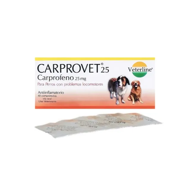 Carprovet 25mg / Carprofeno Antiflamatorio 25mg Blister