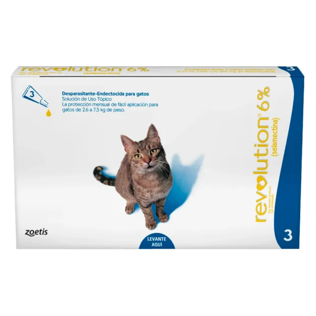 Revolution Antipulgas 6% / 0.75ml (2.6 7.5kg) (1 Pipeta)