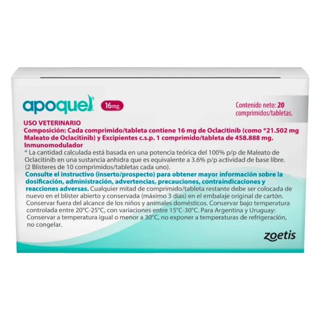 Apoquel x 16 MG Venta = 1 Unidad (Pastilla)