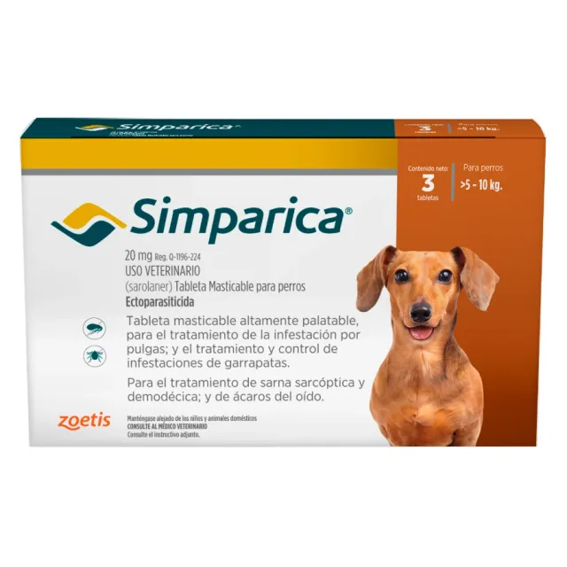 Simparica Antipulgas 20mg (5 a 10kg)