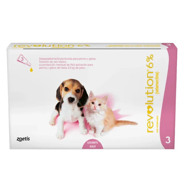 Revolution Antipulgas 6% / (0.25ml Menor a 2.5kg) (1 Pipeta)