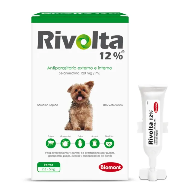 Rivolta 12% X 0.25ml (2.6kg A 5kg) 1 Pipeta