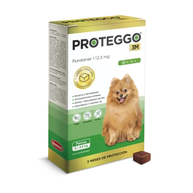 Proteggo 3m 112.5 Mg para Perro 2 4.5 Kg (Cja X 1tab)