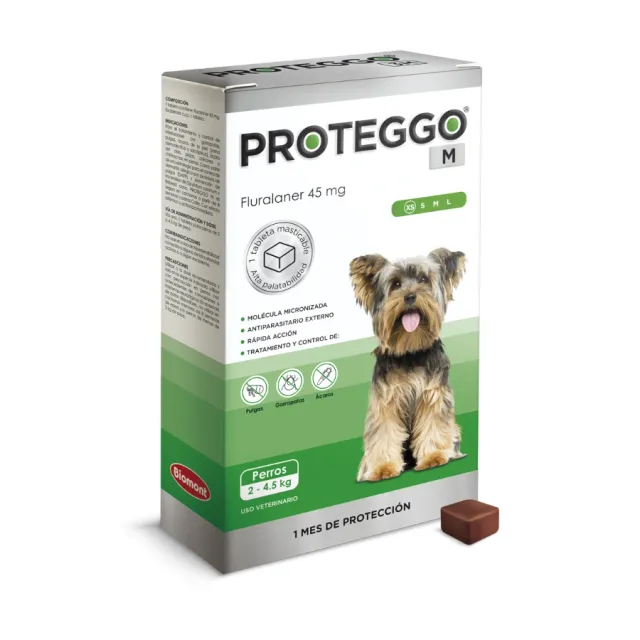 Proteggo m 45 mg para Perro 2 4,5Kg (1tab x caja)