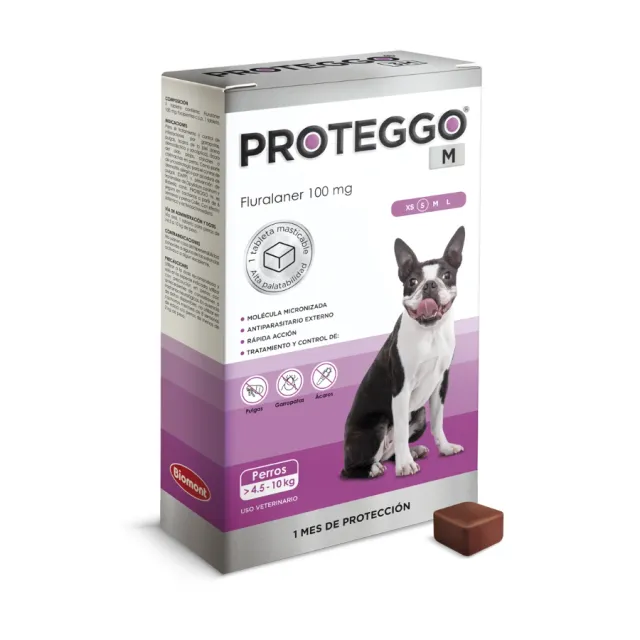 Proteggo m 100 mg para Perro 4,5 10Kg (1tab x caja)