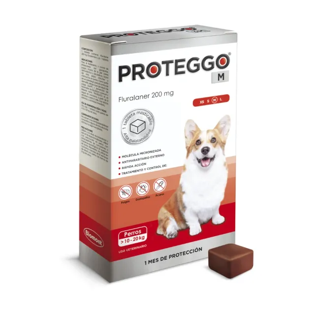 Proteggo m 200 mg para Perro 10 20Kg (1tab x caja)