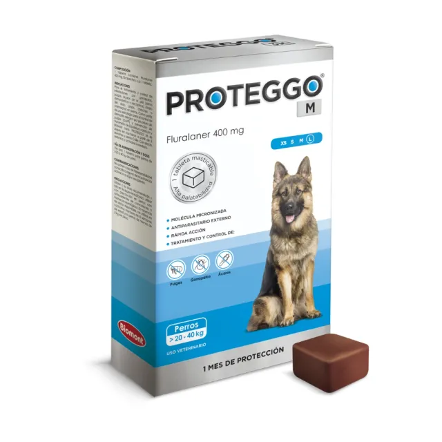 Proteggo m 400 mg para Perro 20 40Kg (1tab x caja)