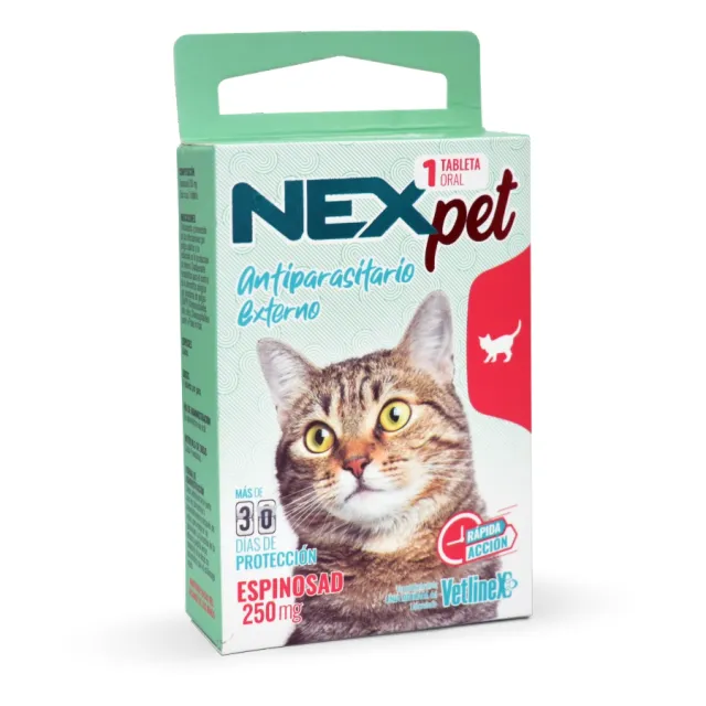 Vetlinex Nex Pet Gato Pastilla Antipulgas Para 5 Kg X 1 Un.