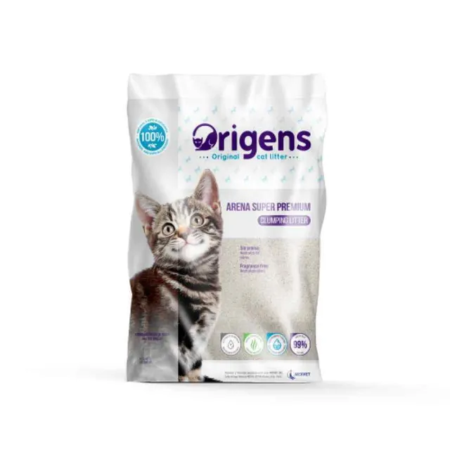 Arena Para Gato Origens Super Premium 100% Natural Sin Aroma 20 Kg
