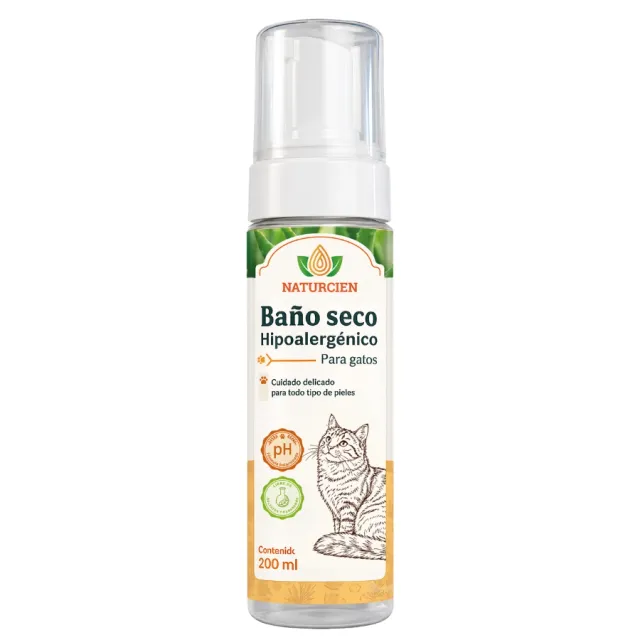 Naturcien Gato Shampoo Baño Seco Hipoalergenico 200Ml
