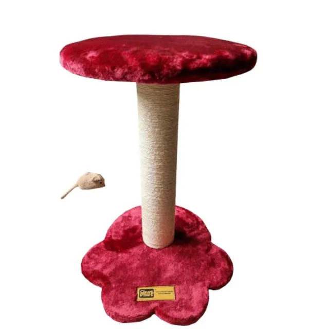 Rascador Gato 2 Pisos C&P (36X36X55 Cms) Vino Tinto